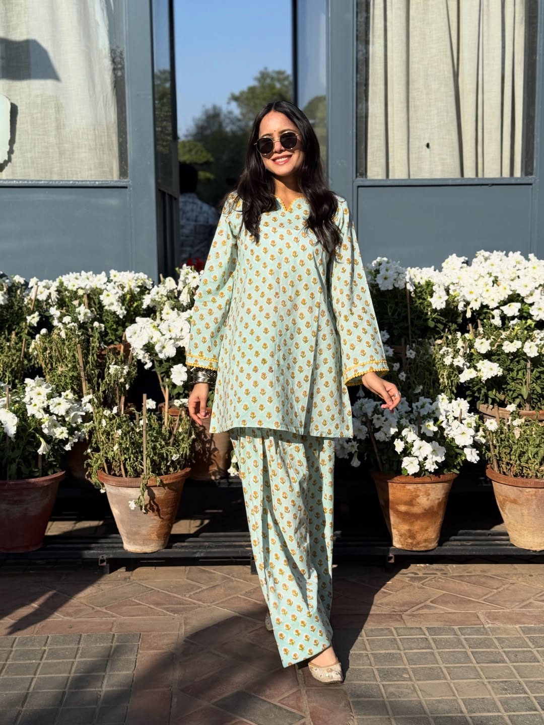 Azure Printed Pure Cotton Co-Ord Set