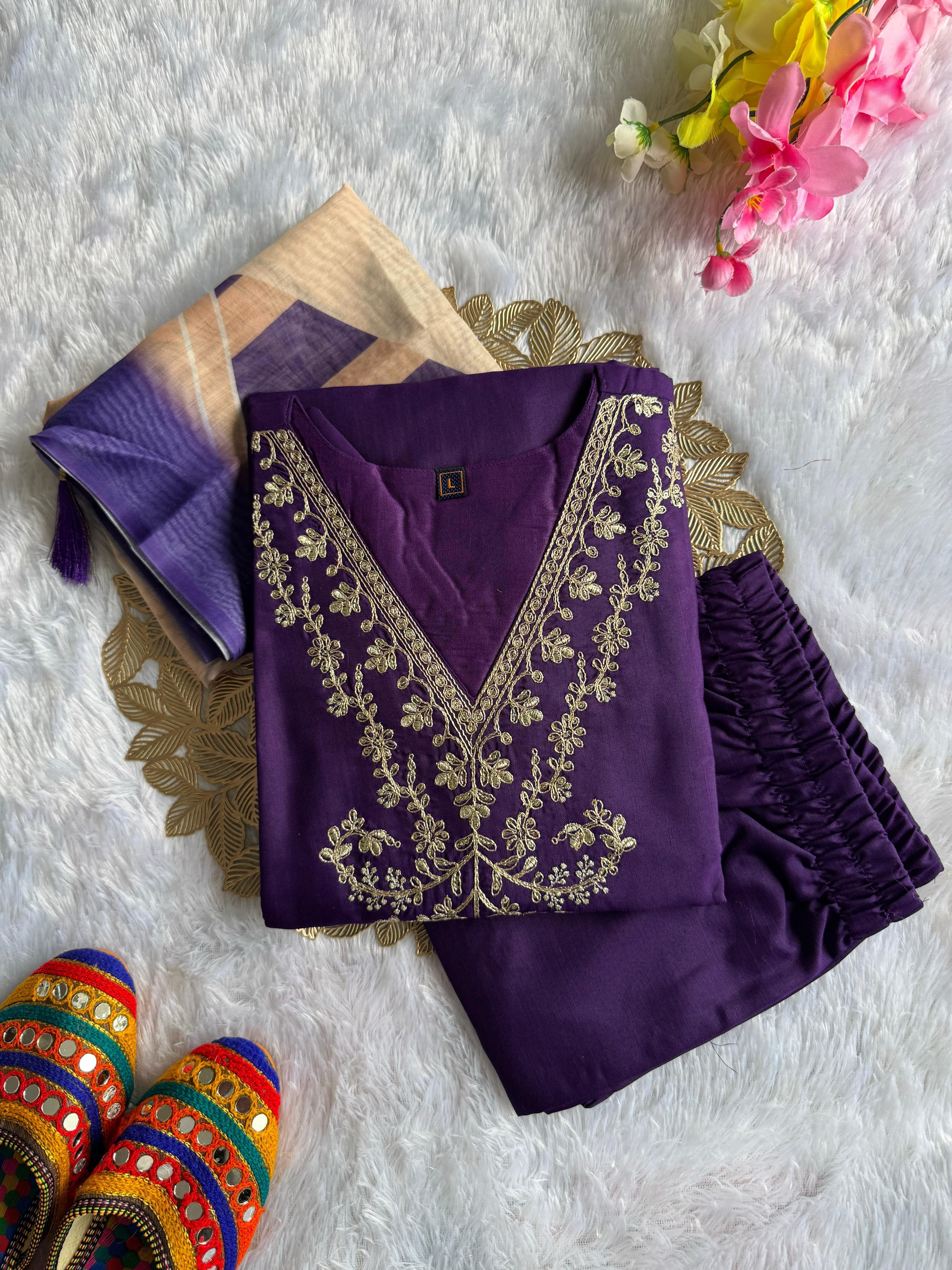 New Designers Kurti Pent Dupatta Set