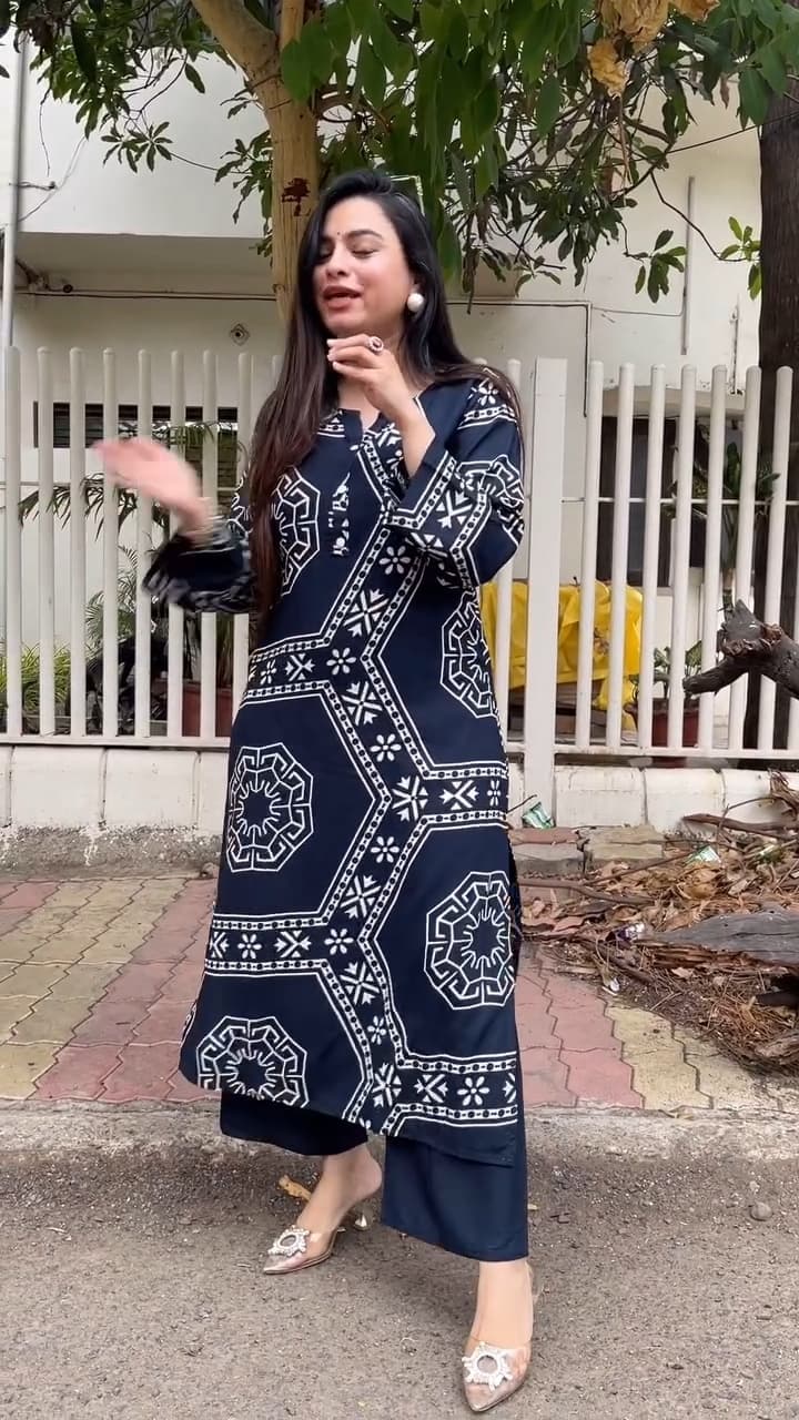 Floral Printed Rayon  Kurta and Pant