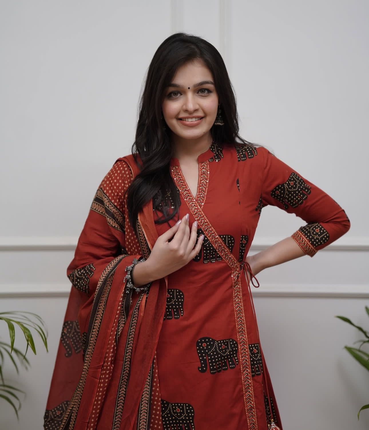 Angrakha Style Neck Design