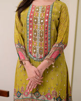 NEW ARRIVALS PISTA SHANTI ANARKALI KODI  ROUND SET