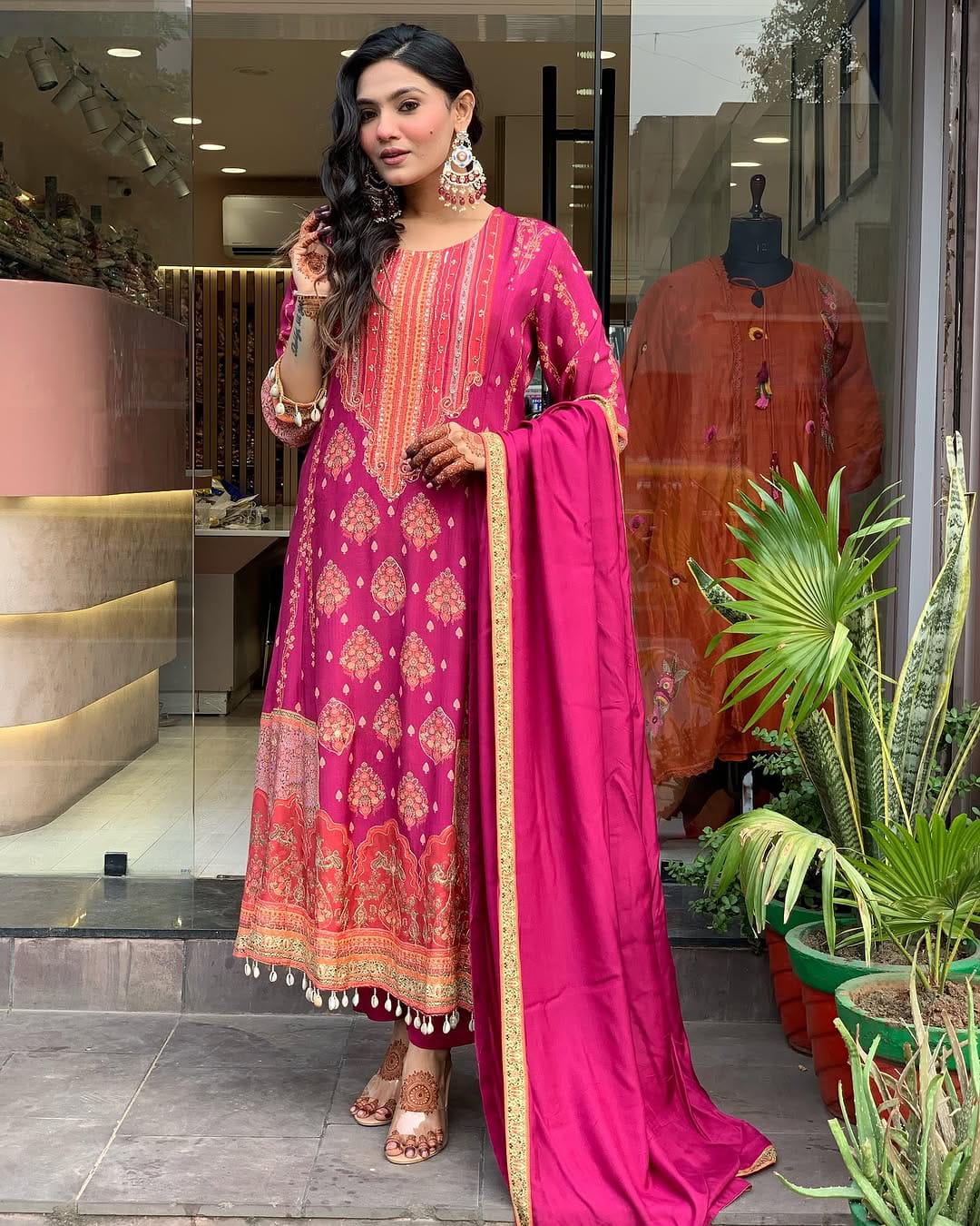 NEW PAKISTANI RESHMI SUIT SET